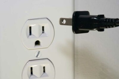 Electrical Outlet with plug ready to be used